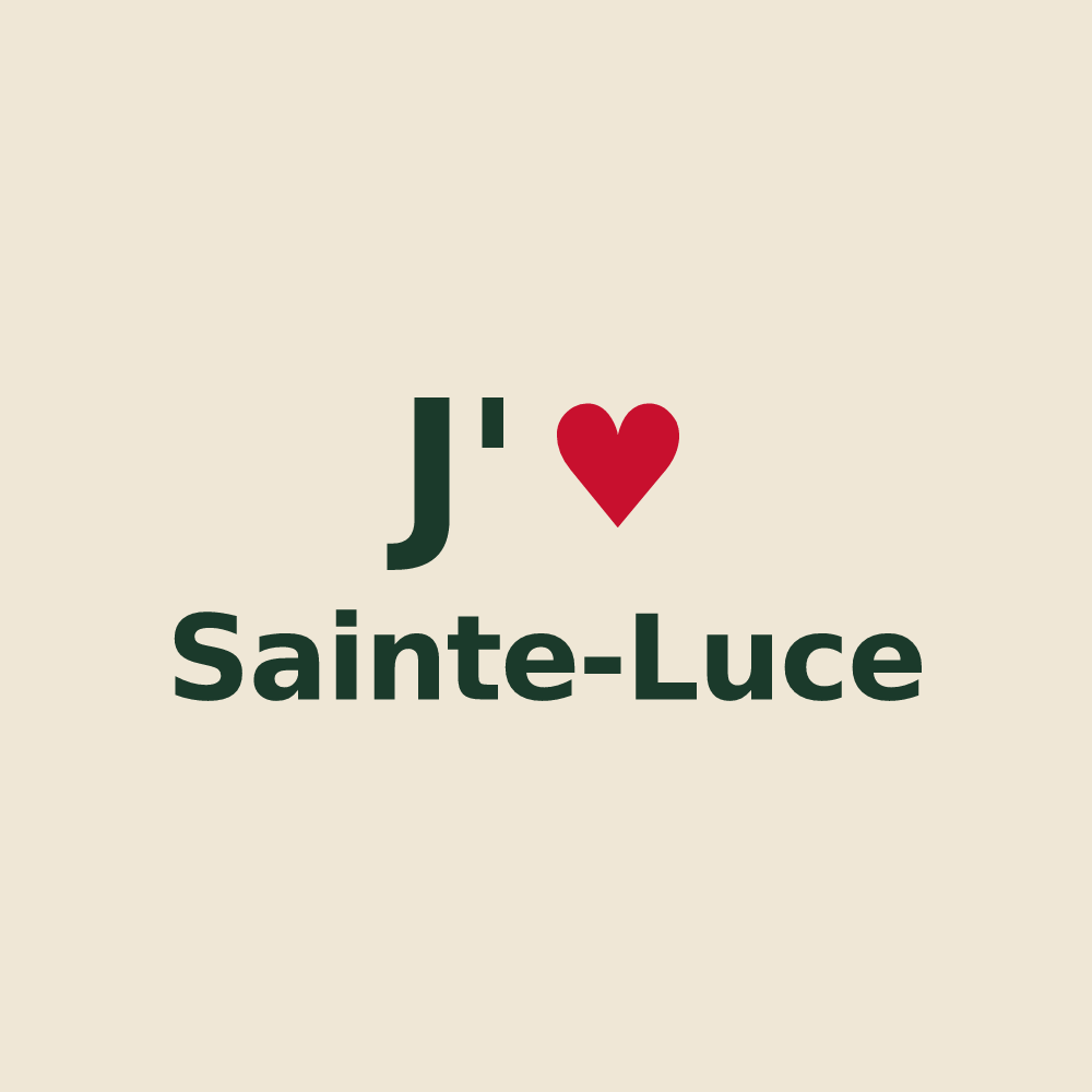 Tote bag personnalisé Sainte-Luce — design J'aime Sainte-Luce