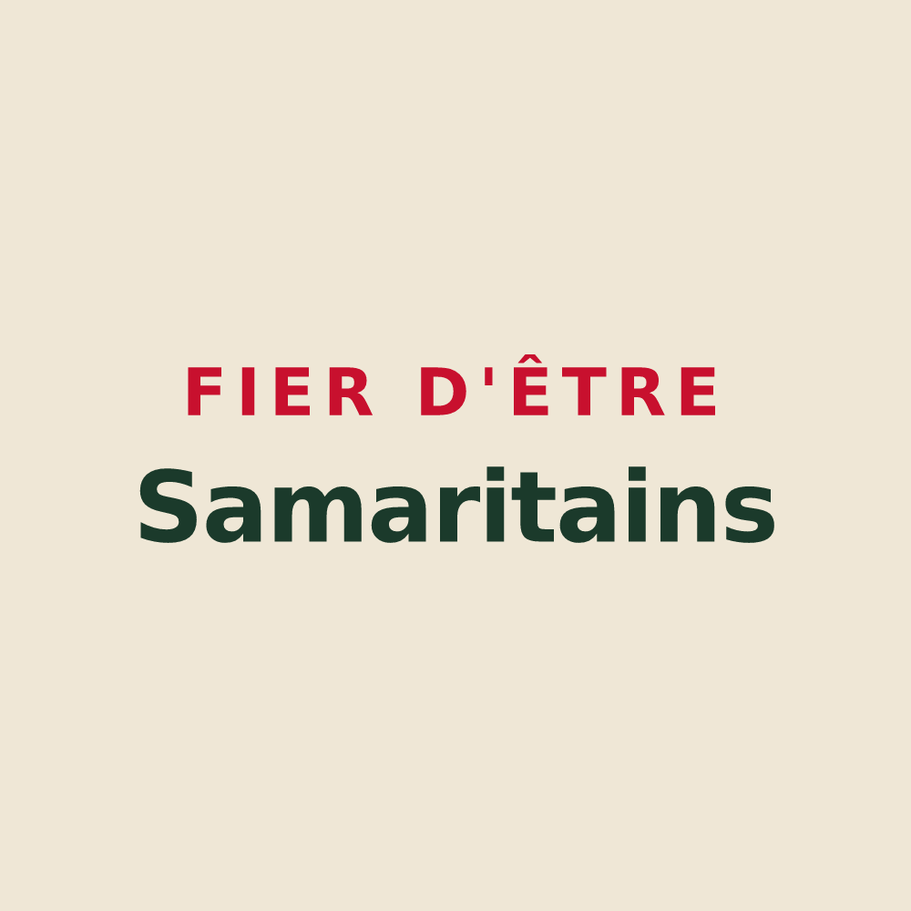Tote bag « Fier d'être Samaritains » — design pour Sainte-Marie