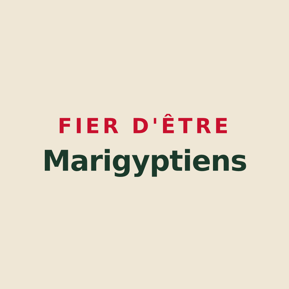Tote bag « Fier d'être Marigyptiens » — design pour Sainte-Marie-au-Bosc