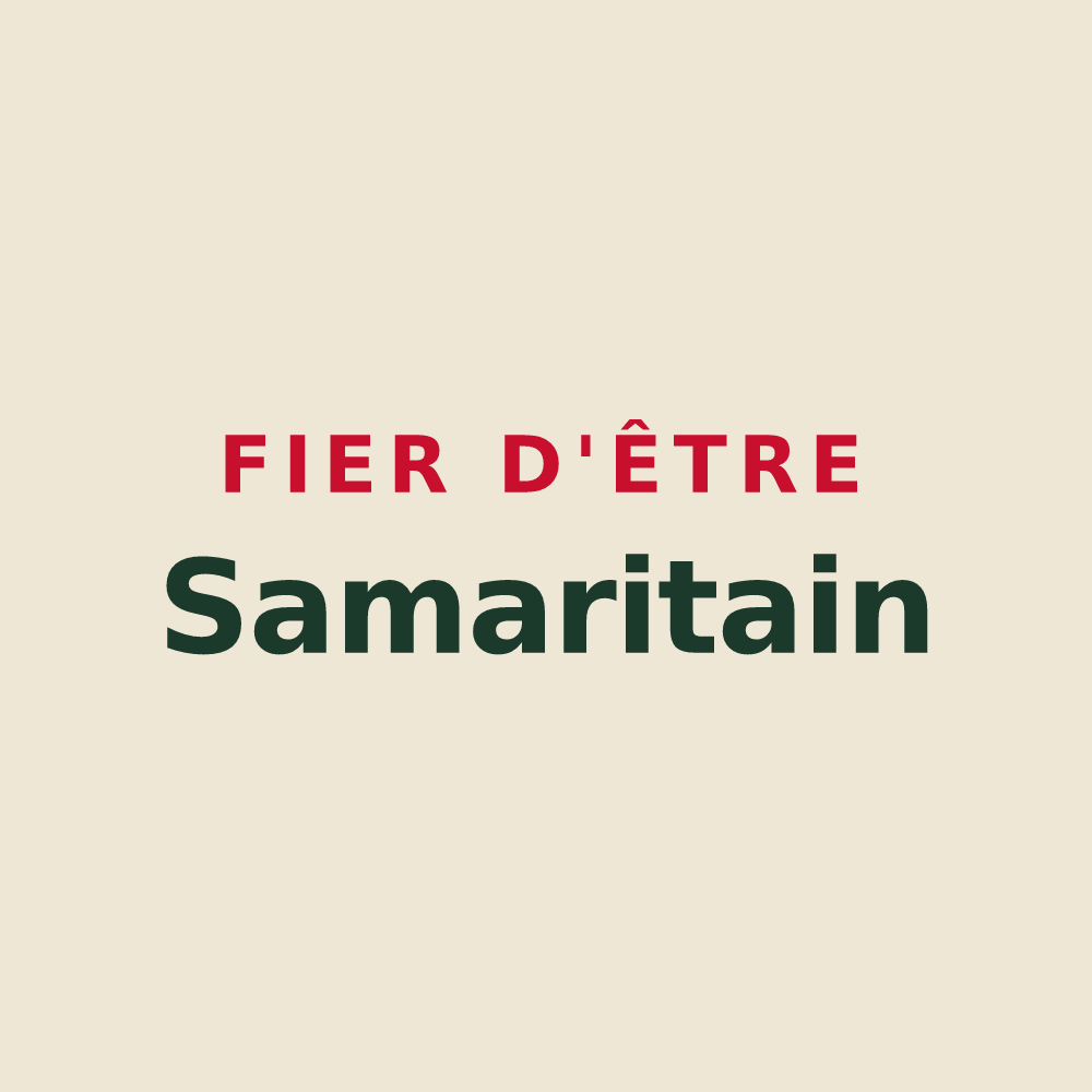 Tote bag « Fier d'être Samaritain » — design pour Sainte-Marie-du-Bois