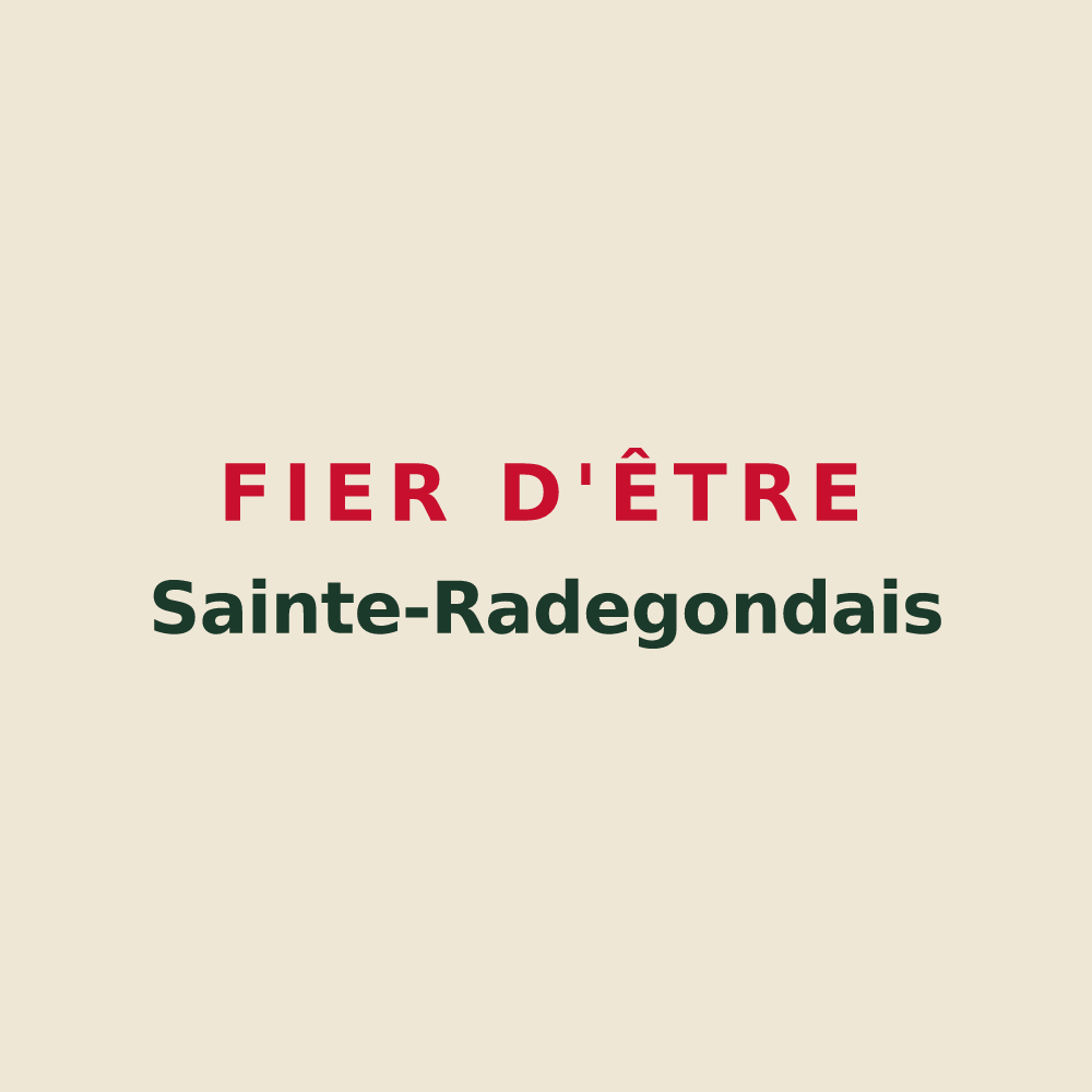Tote bag « Fier d'être Sainte-Radegondais » — design pour Sainte-Radegonde