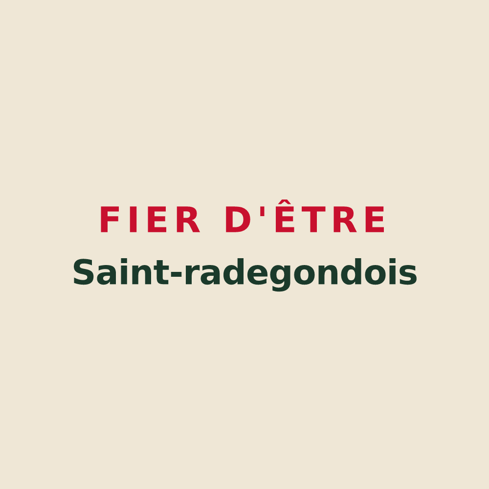 Tote bag « Fier d'être Saint-radegondois » — design pour Sainte-Radegonde