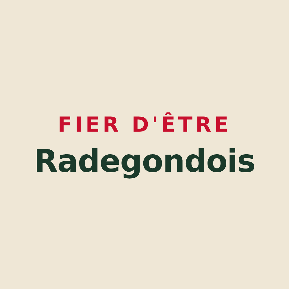 Tote bag « Fier d'être Radegondois » — design pour Sainte-Radegonde