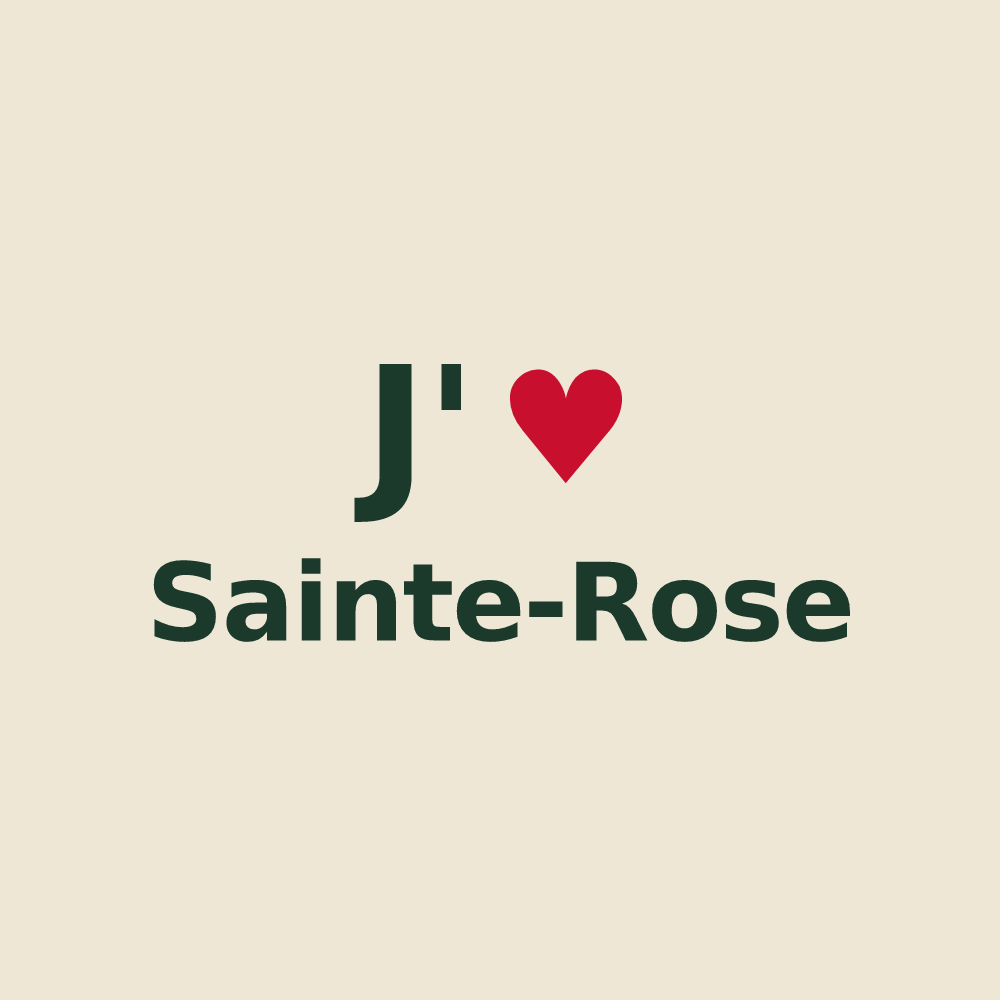 Tote bag personnalisé Sainte-Rose — design J'aime Sainte-Rose