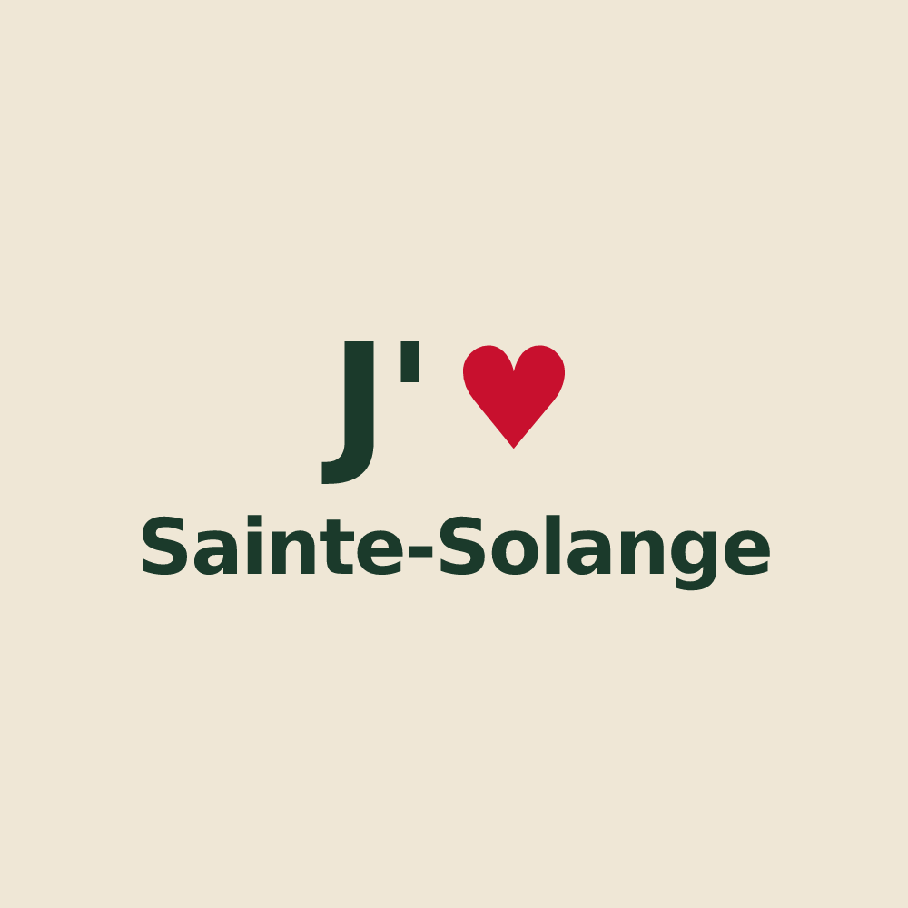Tote bag personnalisé Sainte-Solange — design J'aime Sainte-Solange