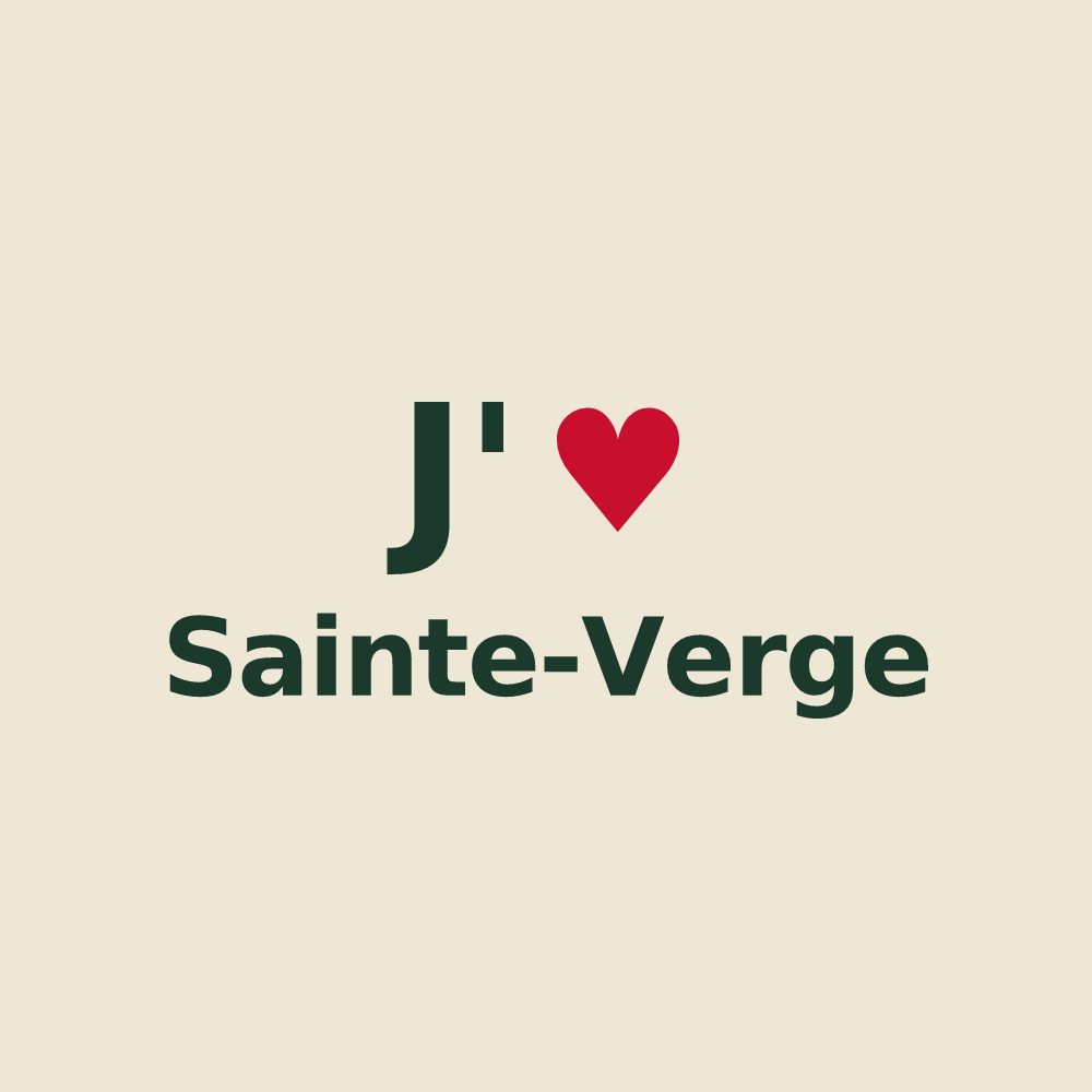 Tote bag personnalisé Sainte-Verge — design J'aime Sainte-Verge