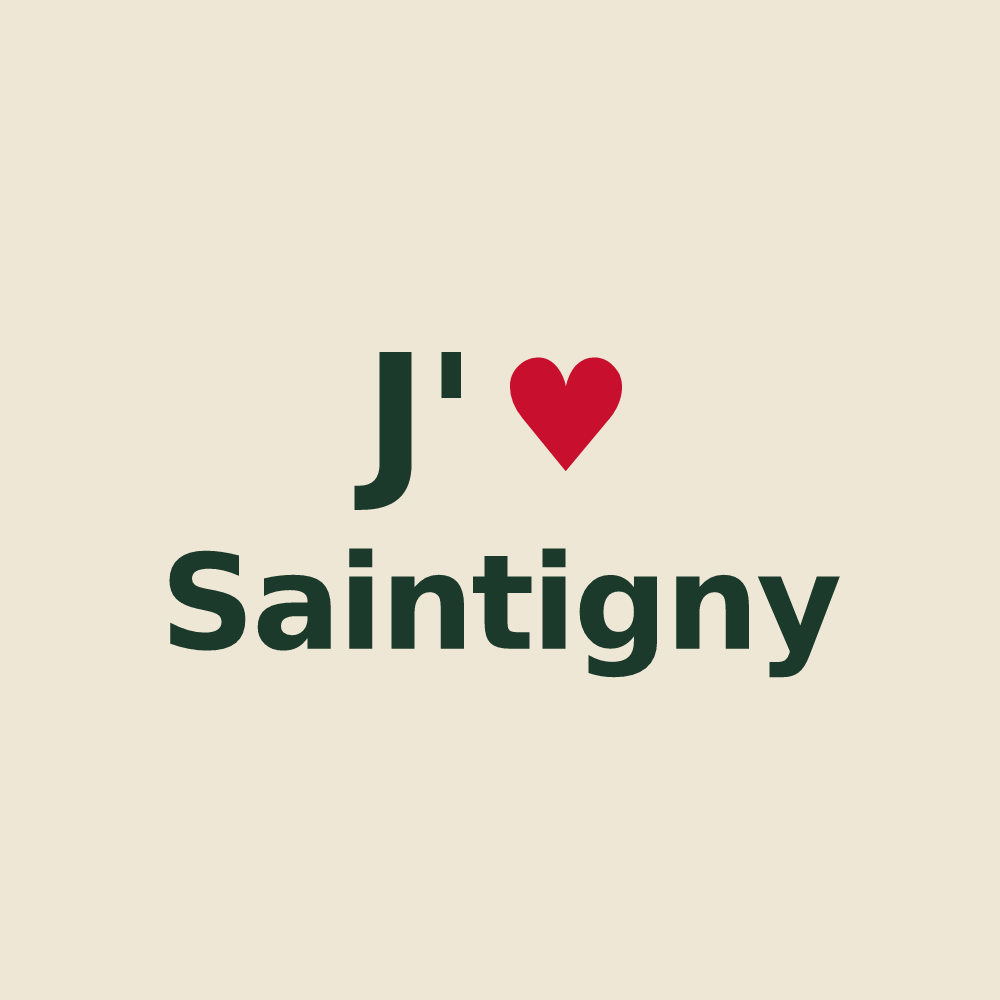 Tote bag personnalisé Saintigny — design J'aime Saintigny