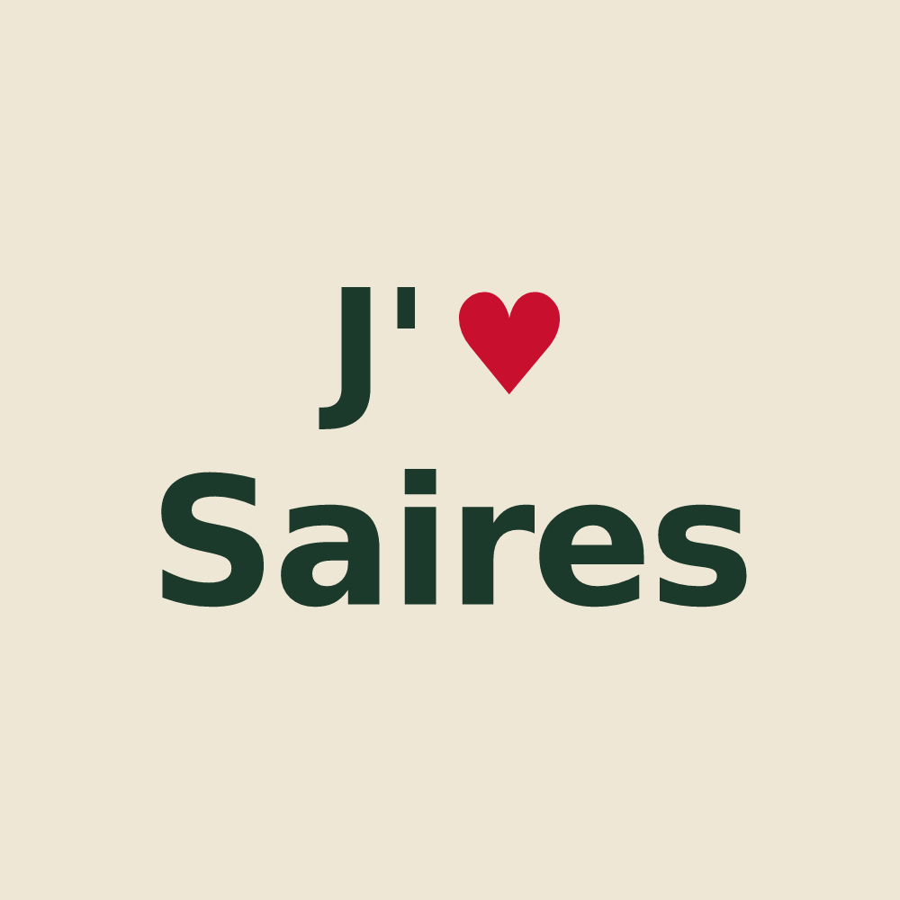 Tote bag personnalisé Saires — design J'aime Saires