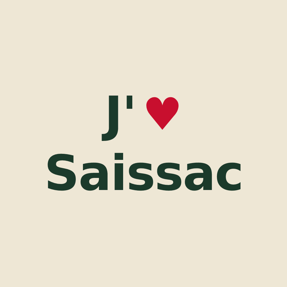 Tote bag personnalisé Saissac — design J'aime Saissac