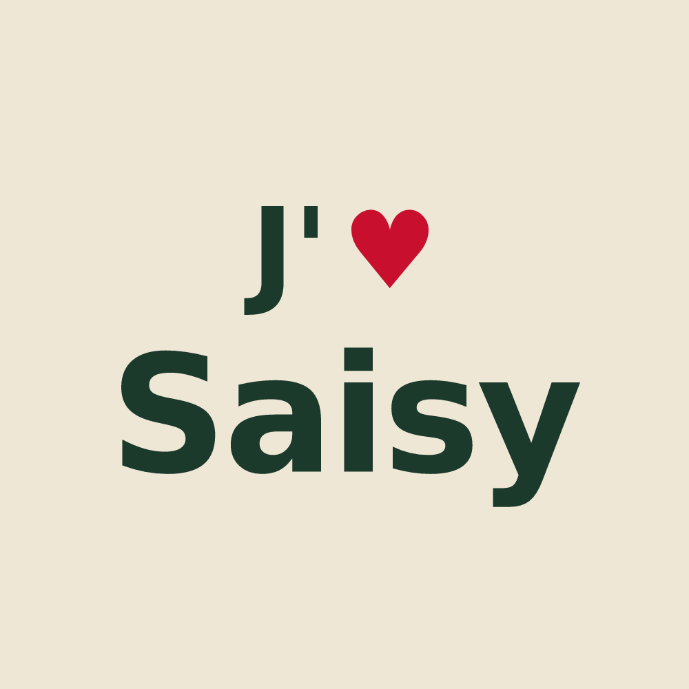 Tote bag personnalisé Saisy — design J'aime Saisy