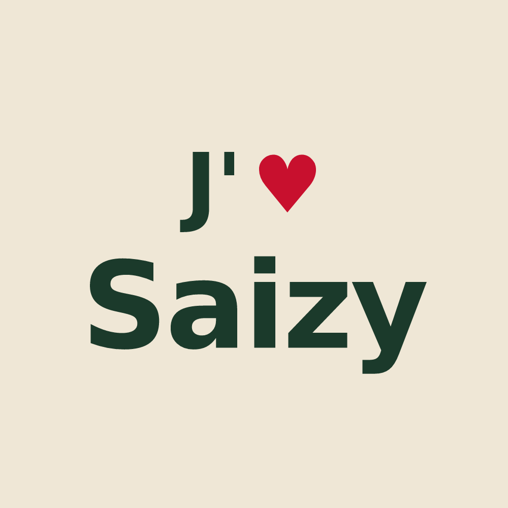Tote bag personnalisé Saizy — design J'aime Saizy