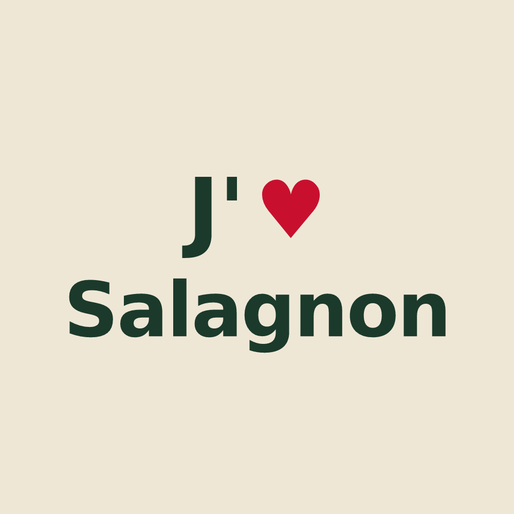 Tote bag personnalisé Salagnon — design J'aime Salagnon