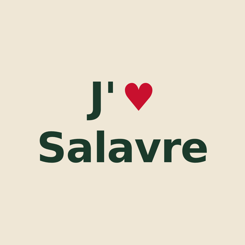 Tote bag personnalisé Salavre — design J'aime Salavre