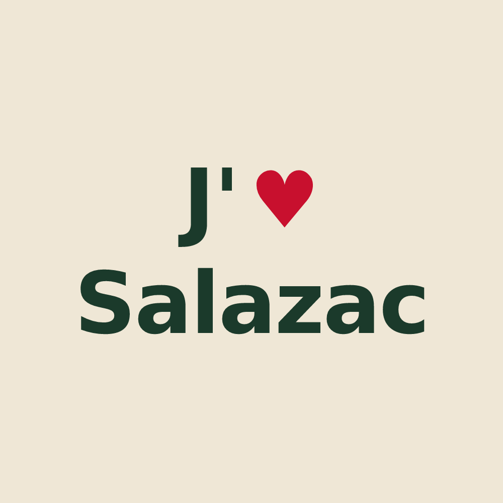 Tote bag personnalisé Salazac — design J'aime Salazac