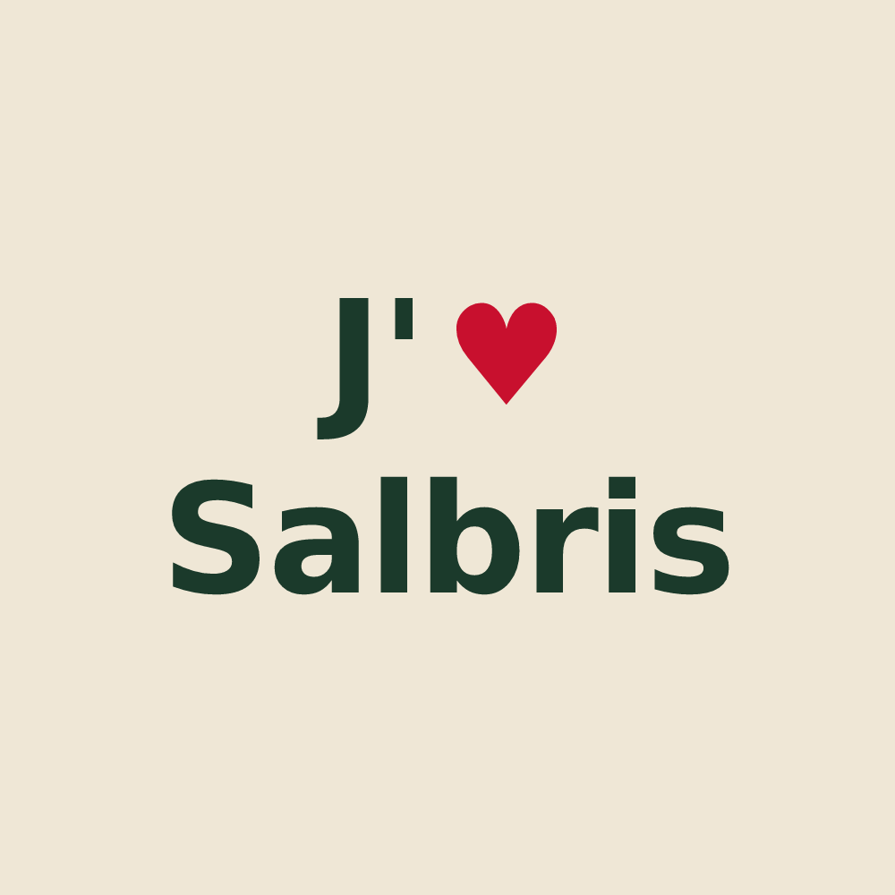 Tote bag personnalisé Salbris — design J'aime Salbris