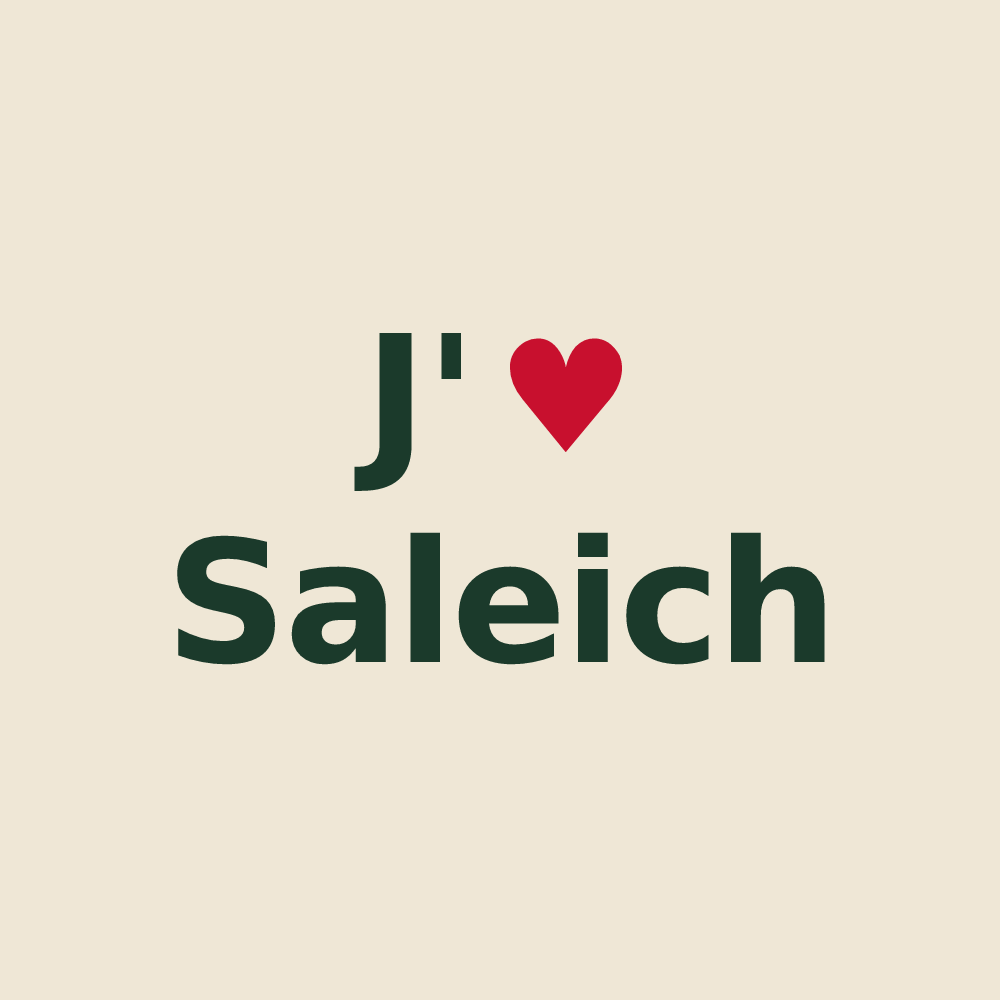Tote bag personnalisé Saleich — design J'aime Saleich