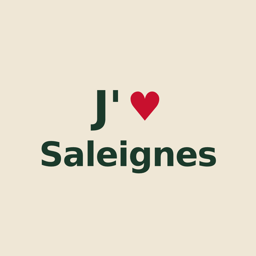 Tote bag personnalisé Saleignes — design J'aime Saleignes