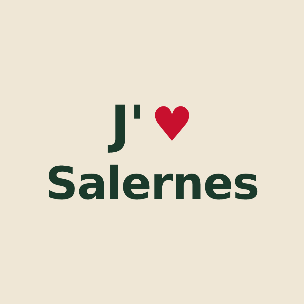 Tote bag personnalisé Salernes — design J'aime Salernes