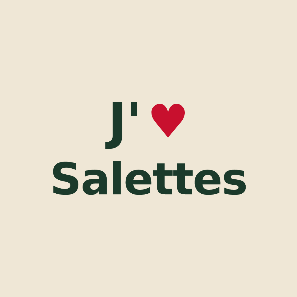 Tote bag personnalisé Salettes — design J'aime Salettes