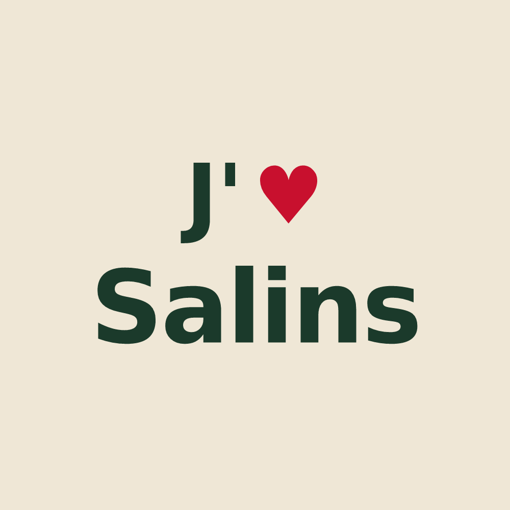 Tote bag personnalisé Salins — design J'aime Salins