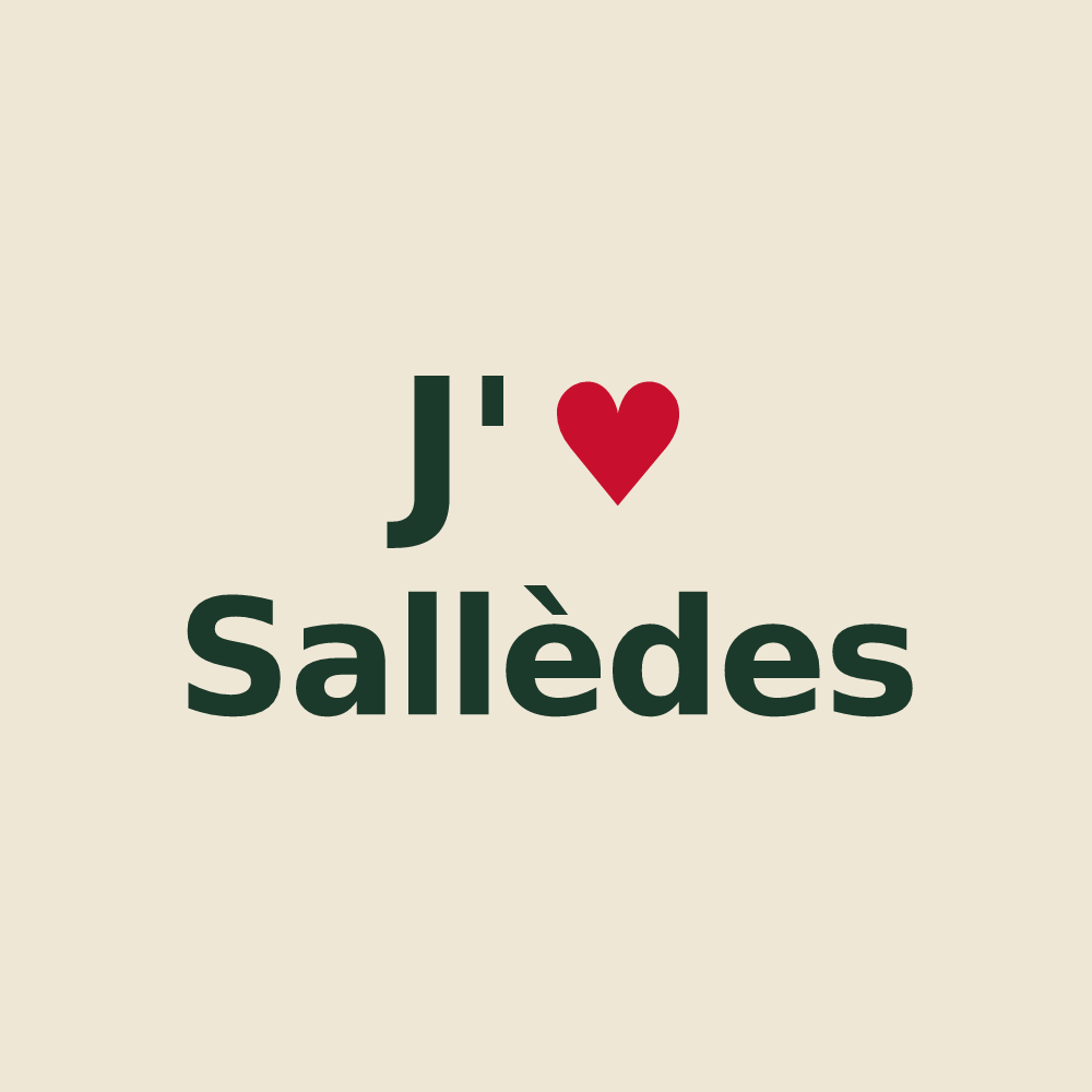 Tote bag personnalisé Sallèdes — design J'aime Sallèdes