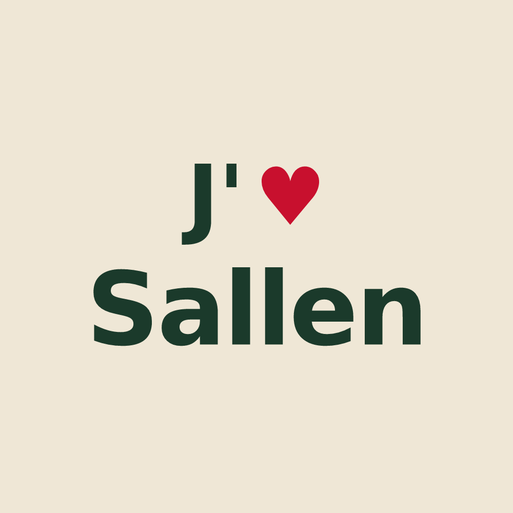 Tote bag personnalisé Sallen — design J'aime Sallen