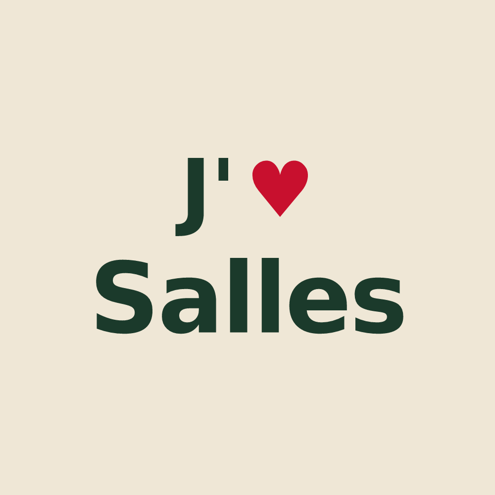 Tote bag personnalisé Salles — design J'aime Salles