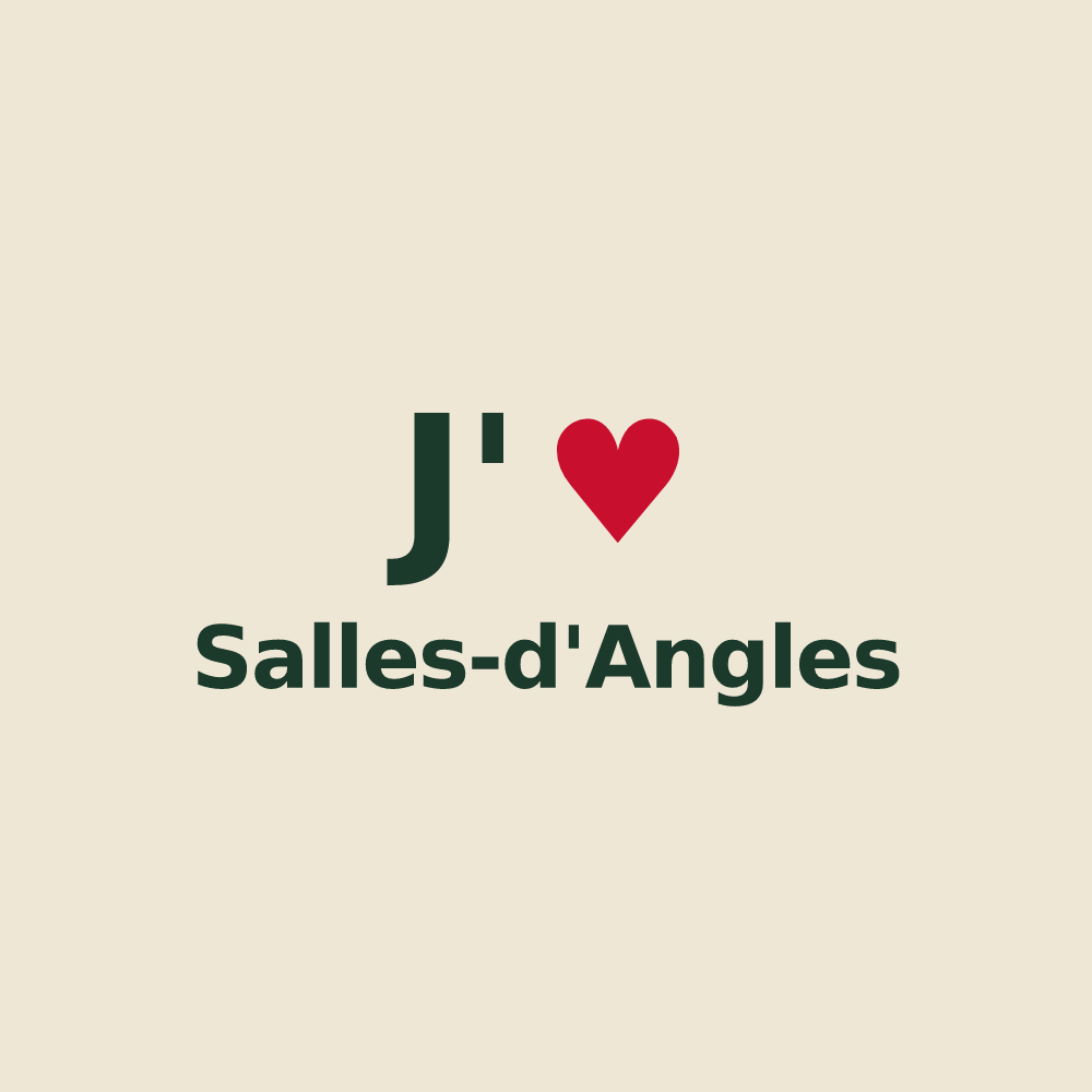 Tote bag personnalisé Salles-d'Angles — design J'aime Salles-d'Angles
