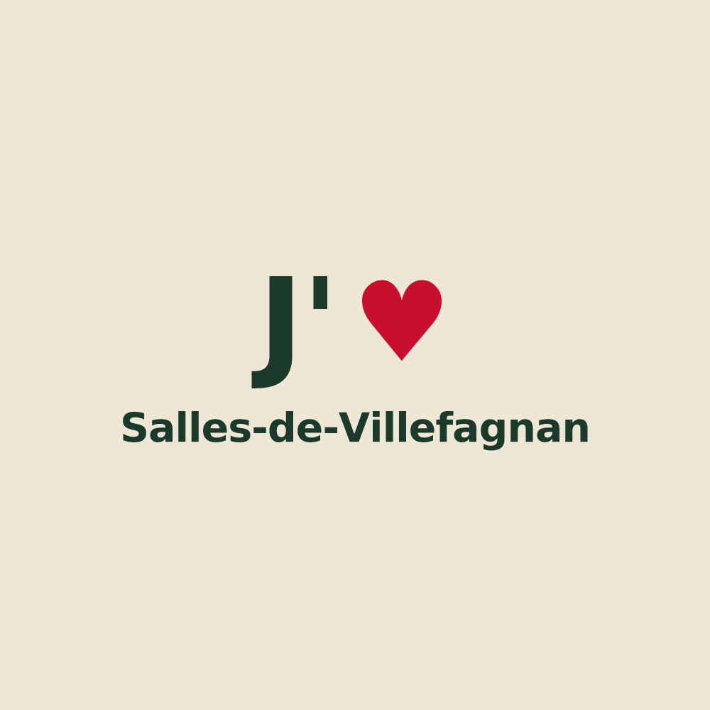 Tote bag personnalisé Salles-de-Villefagnan — design J'aime Salles-de-Villefagnan