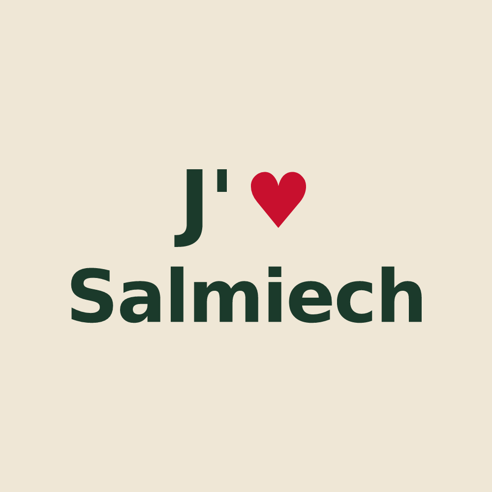 Tote bag personnalisé Salmiech — design J'aime Salmiech