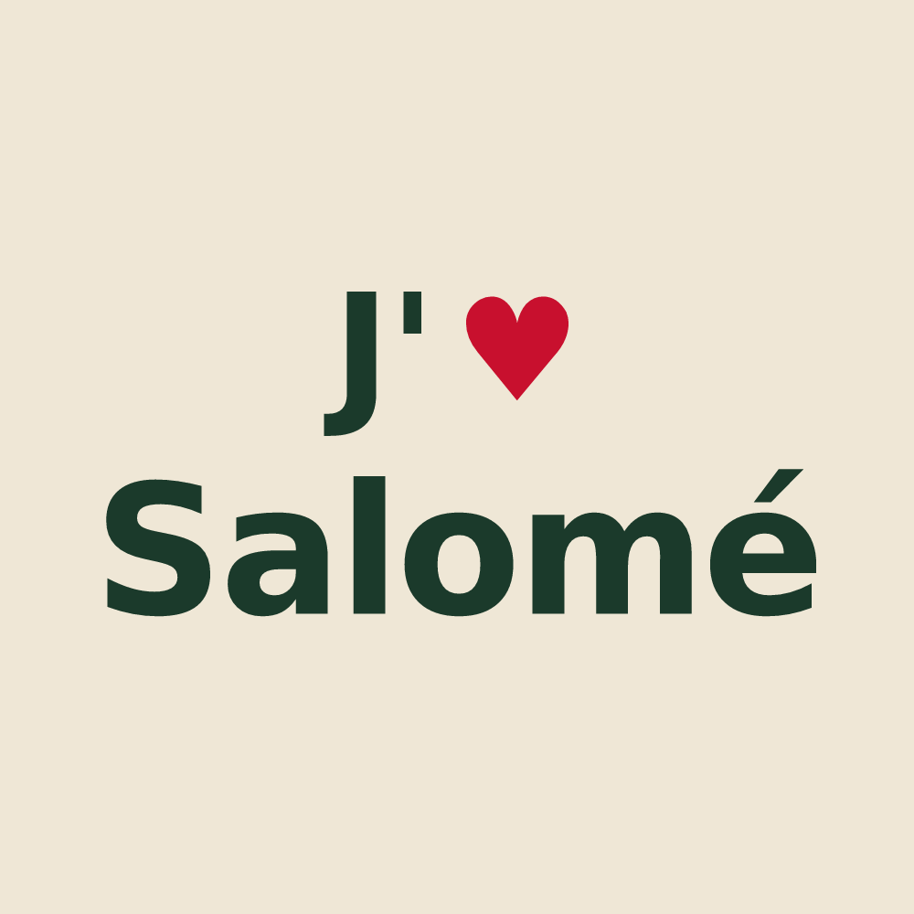 Tote bag personnalisé Salomé — design J'aime Salomé