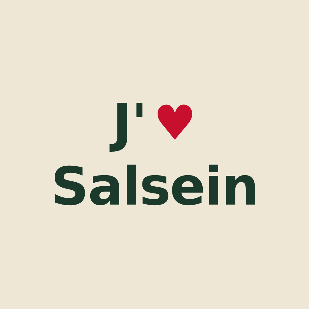 Tote bag personnalisé Salsein — design J'aime Salsein