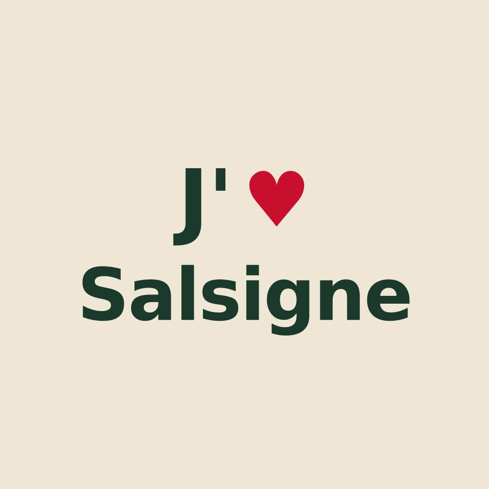 Tote bag personnalisé Salsigne — design J'aime Salsigne