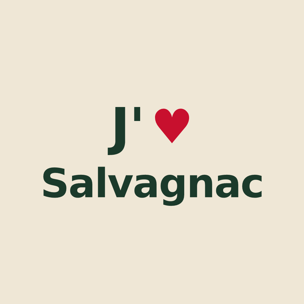 Tote bag personnalisé Salvagnac — design J'aime Salvagnac