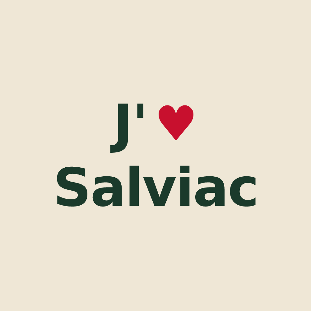 Tote bag personnalisé Salviac — design J'aime Salviac