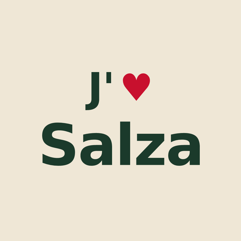 Tote bag personnalisé Salza — design J'aime Salza