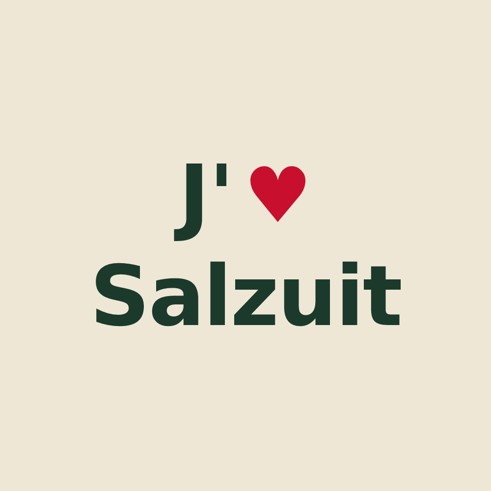 Tote bag personnalisé Salzuit — design J'aime Salzuit