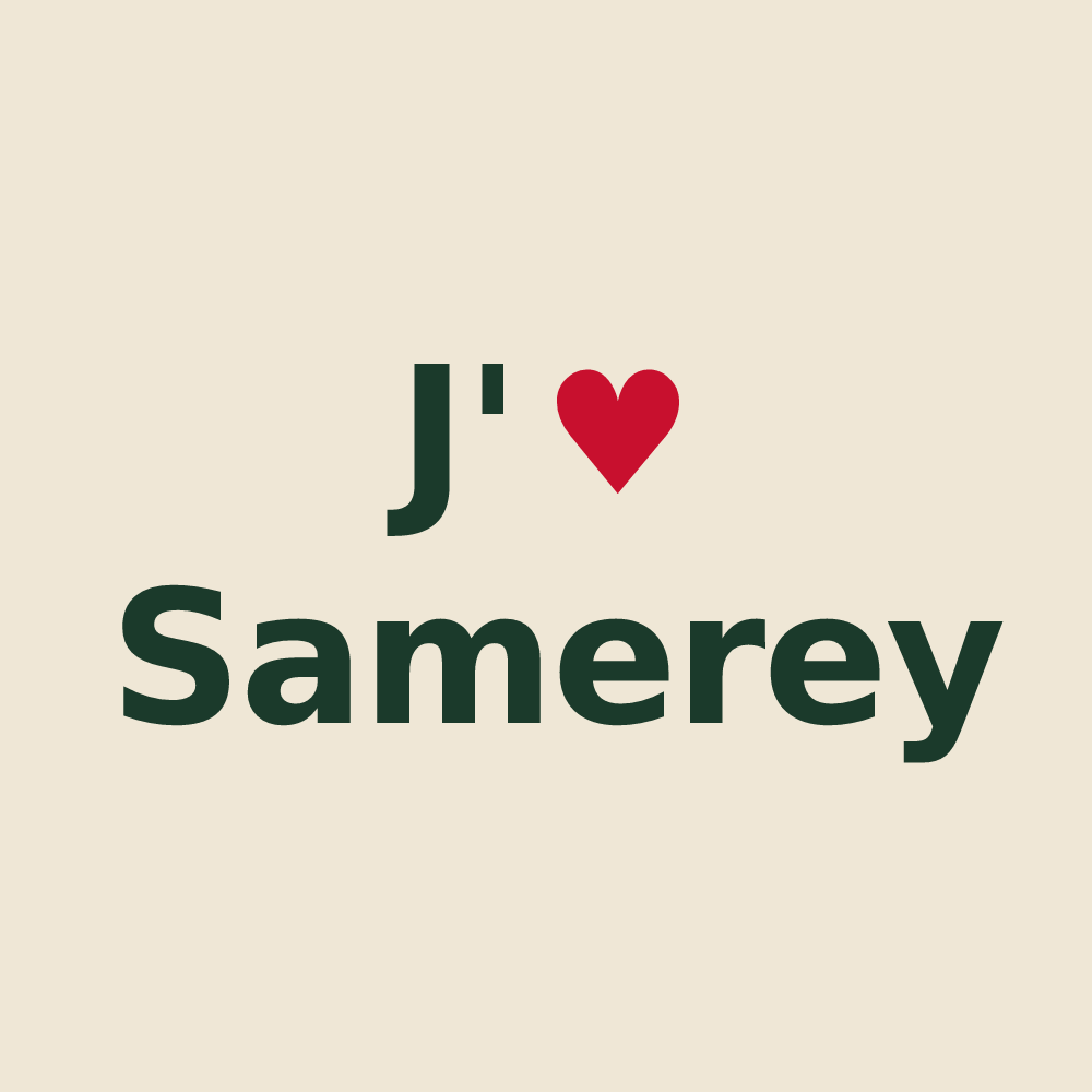 Tote bag personnalisé Samerey — design J'aime Samerey