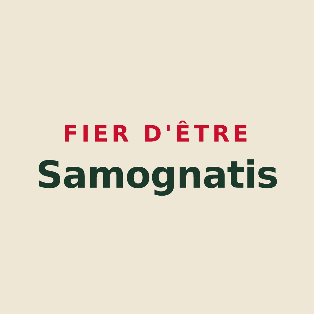 Tote bag « Fier d'être Samognatis » — design pour Samognat
