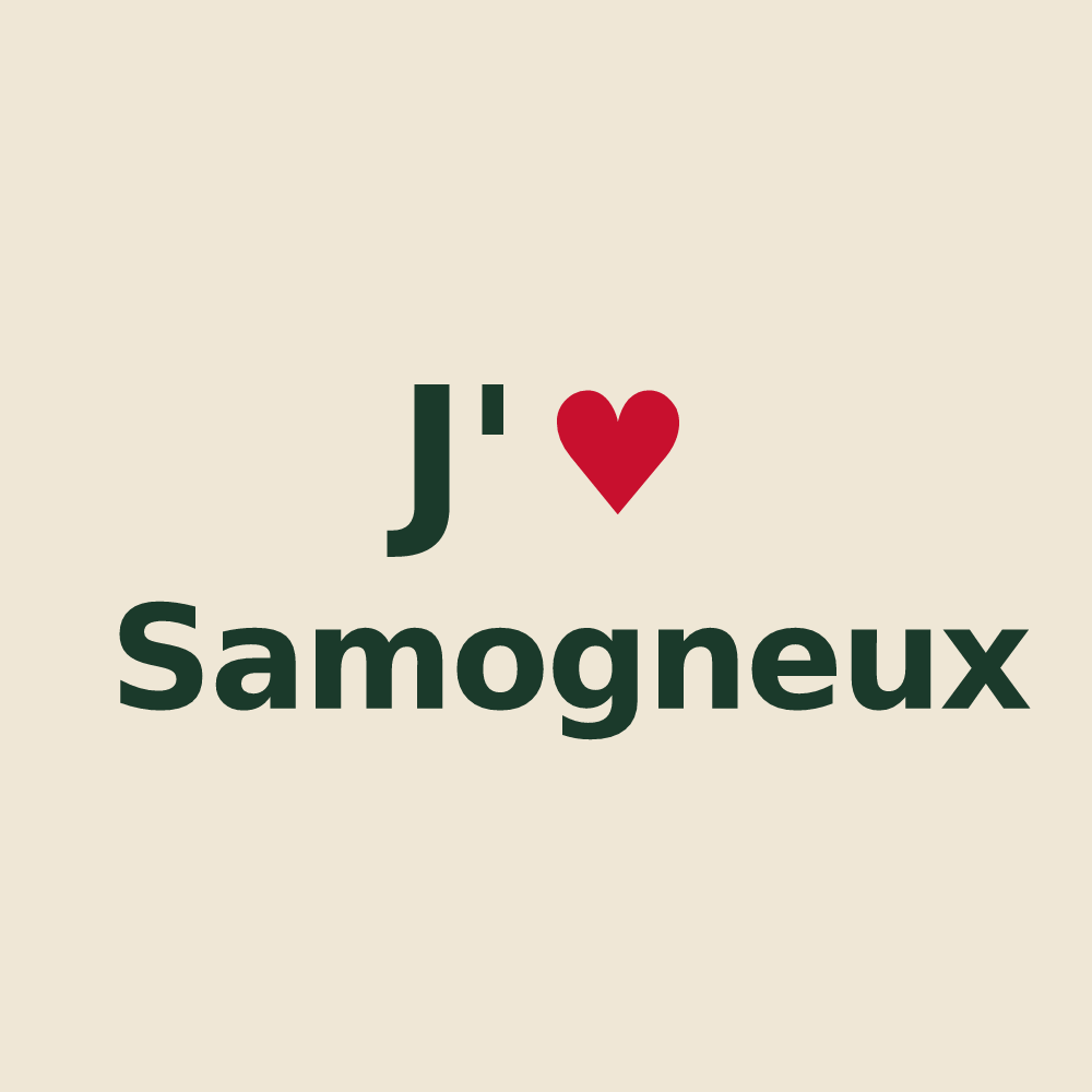 Tote bag personnalisé Samogneux — design J'aime Samogneux