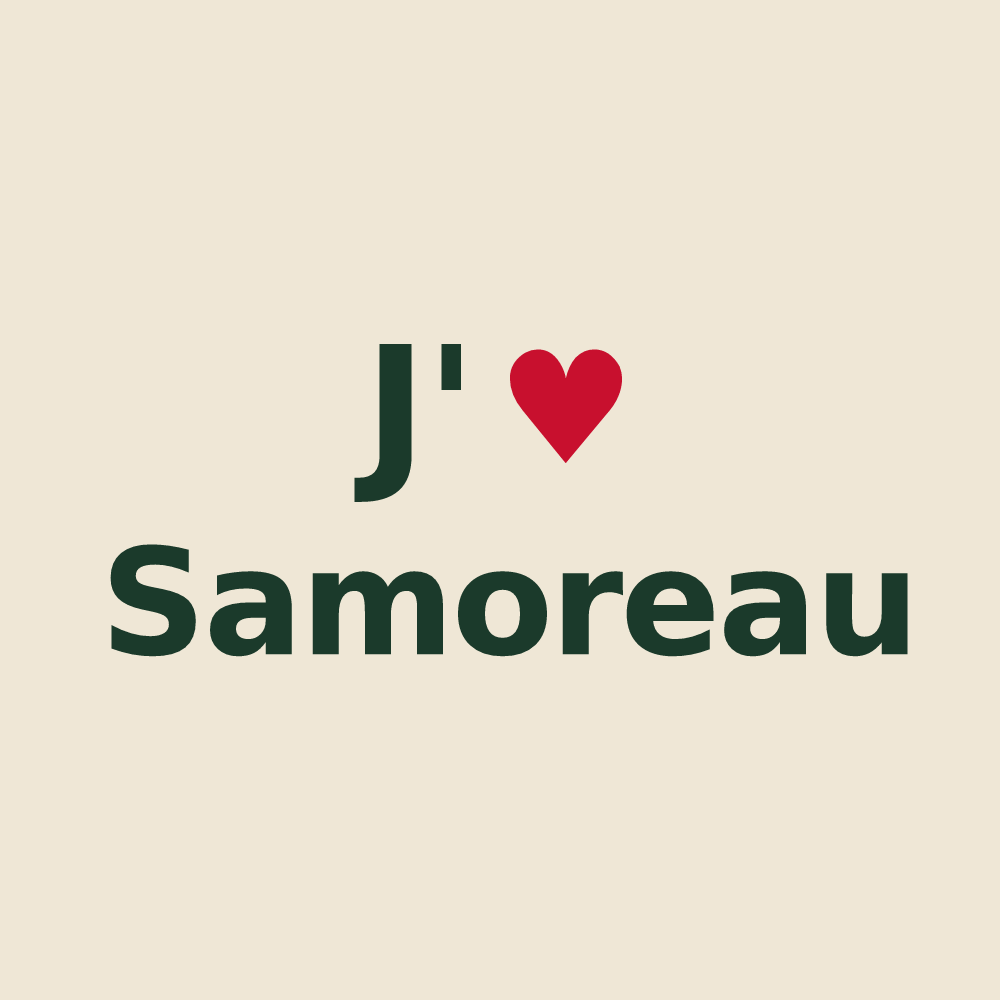 Tote bag personnalisé Samoreau — design J'aime Samoreau