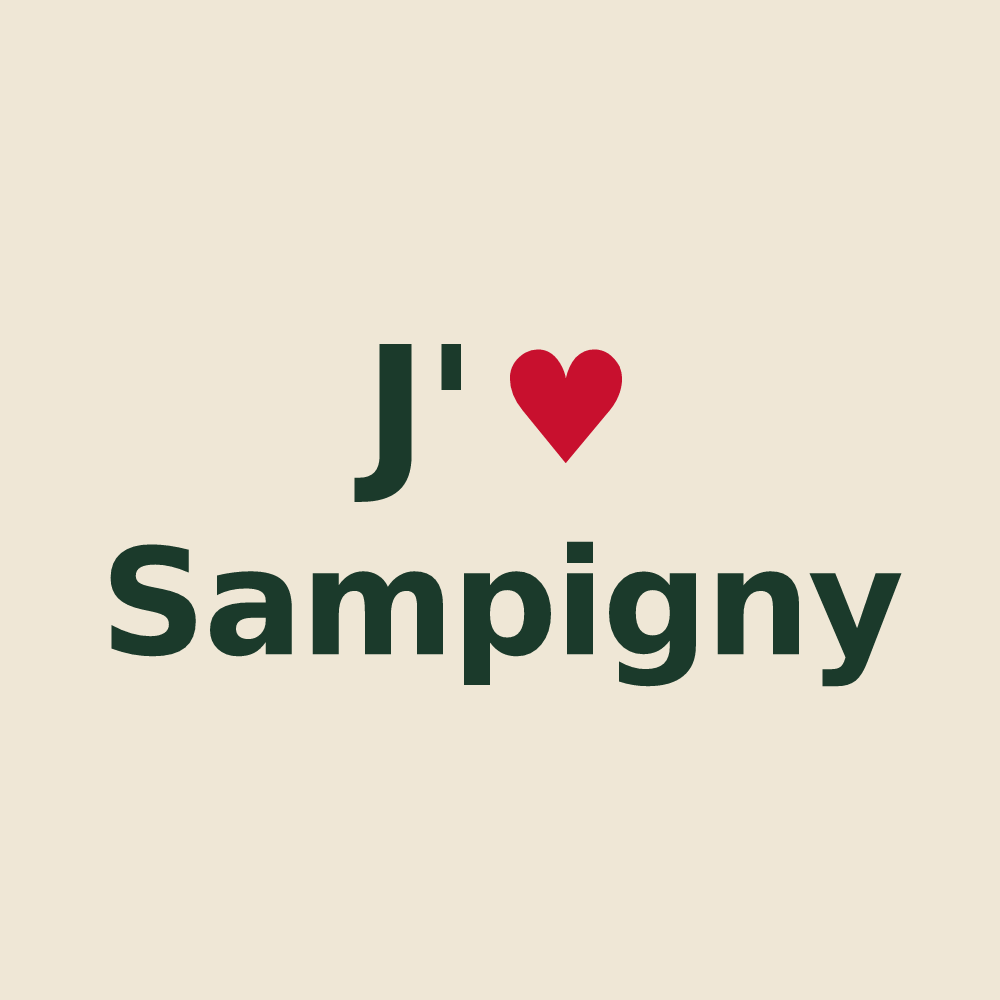 Tote bag personnalisé Sampigny — design J'aime Sampigny