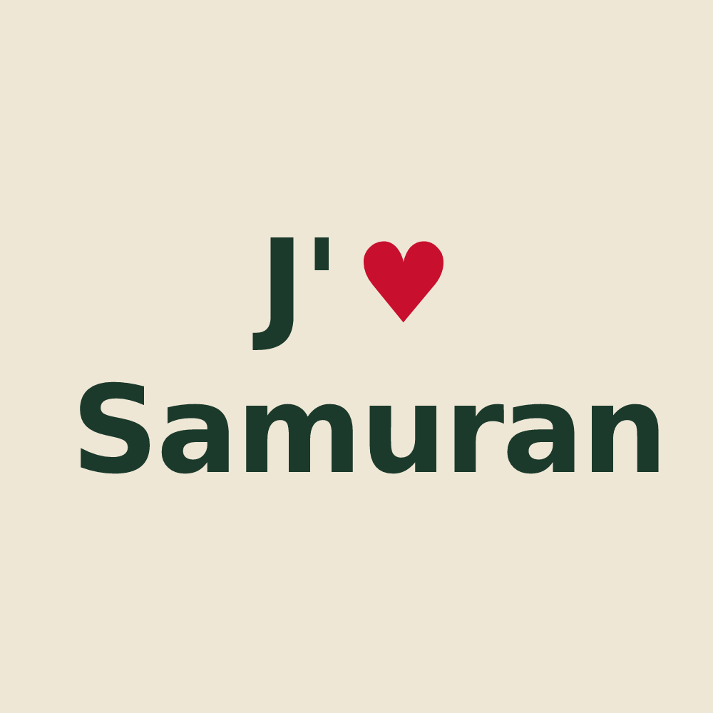 Tote bag personnalisé Samuran — design J'aime Samuran