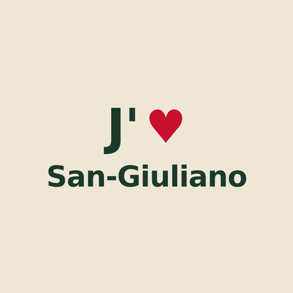 Tote bag personnalisé San-Giuliano — design J'aime San-Giuliano