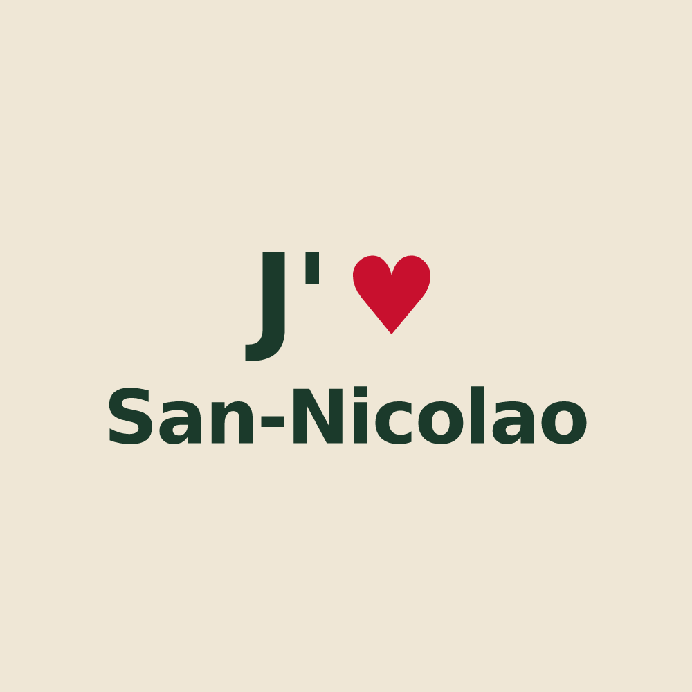 Tote bag personnalisé San-Nicolao — design J'aime San-Nicolao