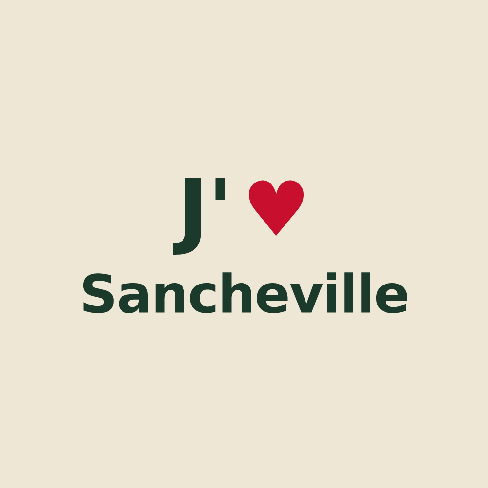 Tote bag personnalisé Sancheville — design J'aime Sancheville