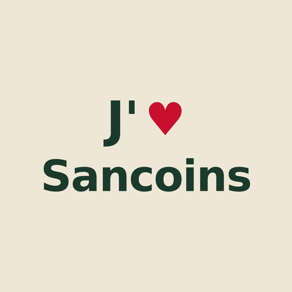 Tote bag personnalisé Sancoins — design J'aime Sancoins