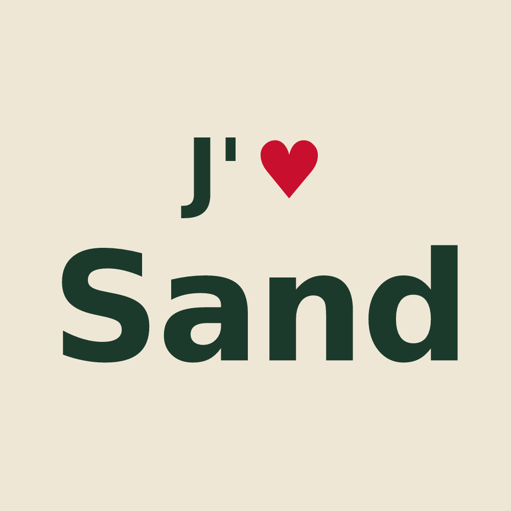 Tote bag personnalisé Sand — design J'aime Sand