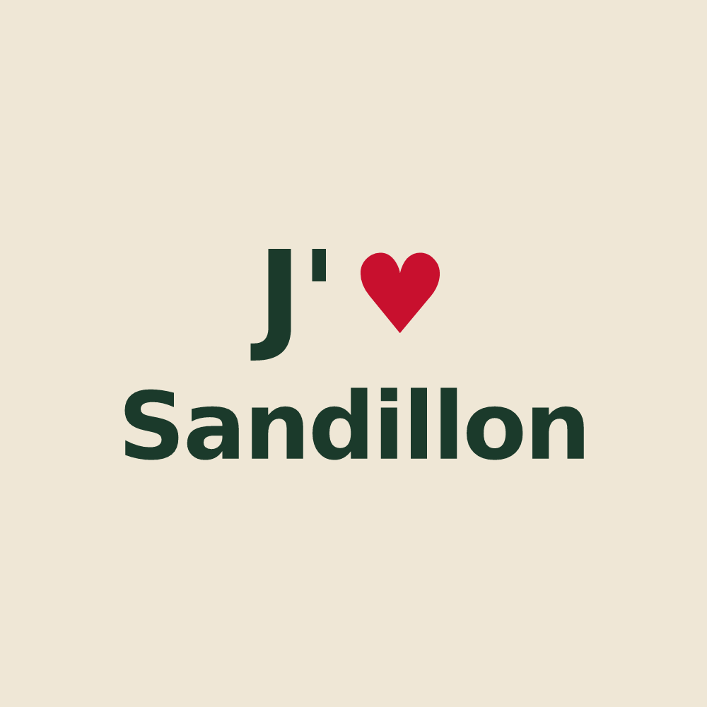 Tote bag personnalisé Sandillon — design J'aime Sandillon