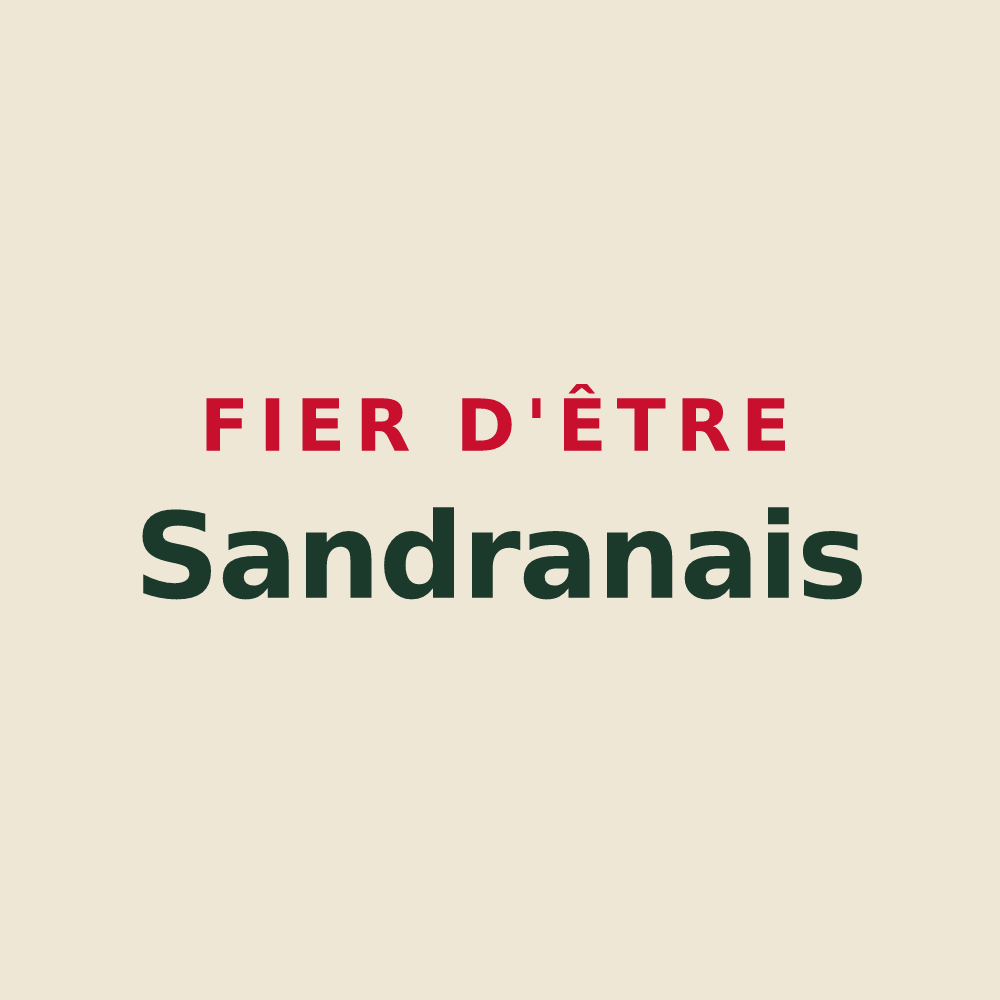 Tote bag « Fier d'être Sandranais » — design pour Sandrans